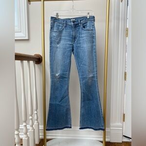 Citizens Of Humanity Light Blue Flare Jeans - Drew Flip Flop